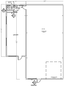 Floorplan for Combination Unit 201 & 202