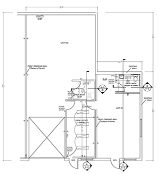 Floorplan for Combination Unit CV 501 & 502