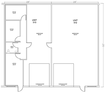Floorplan for Combination Unit 512 & 513