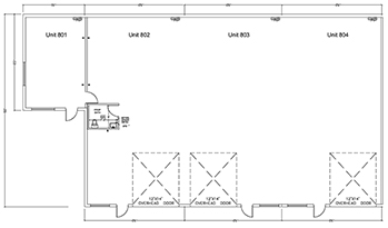 Floorplan for Combination Unit 801, 802, 803, 804